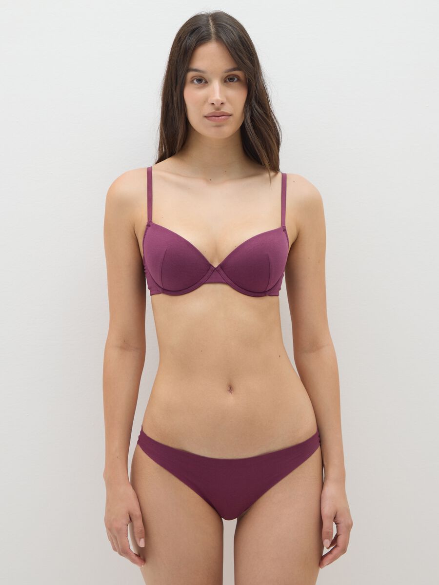 Purple Stretch Cotton Briefs_0