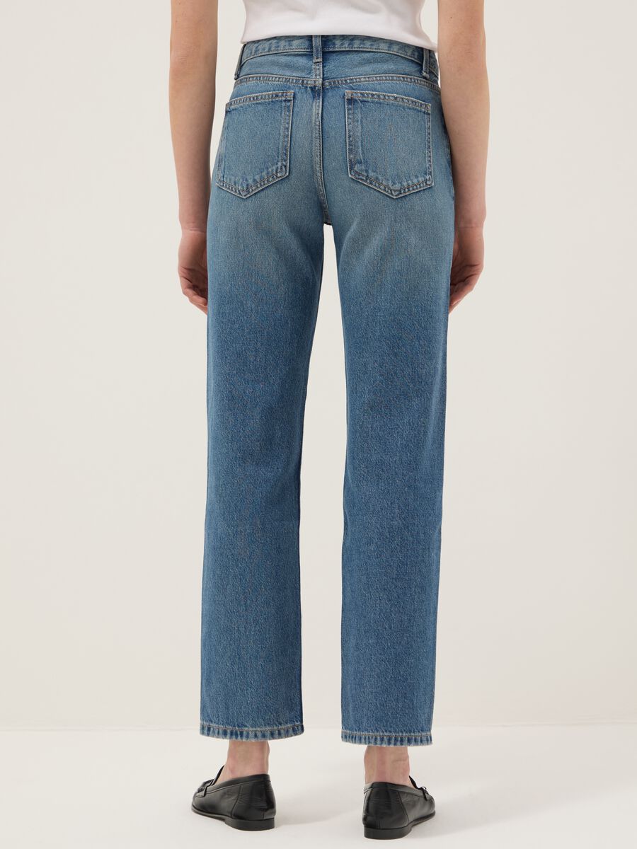 Regular Fit Blue Denim Jeans in Pure Cotton_2