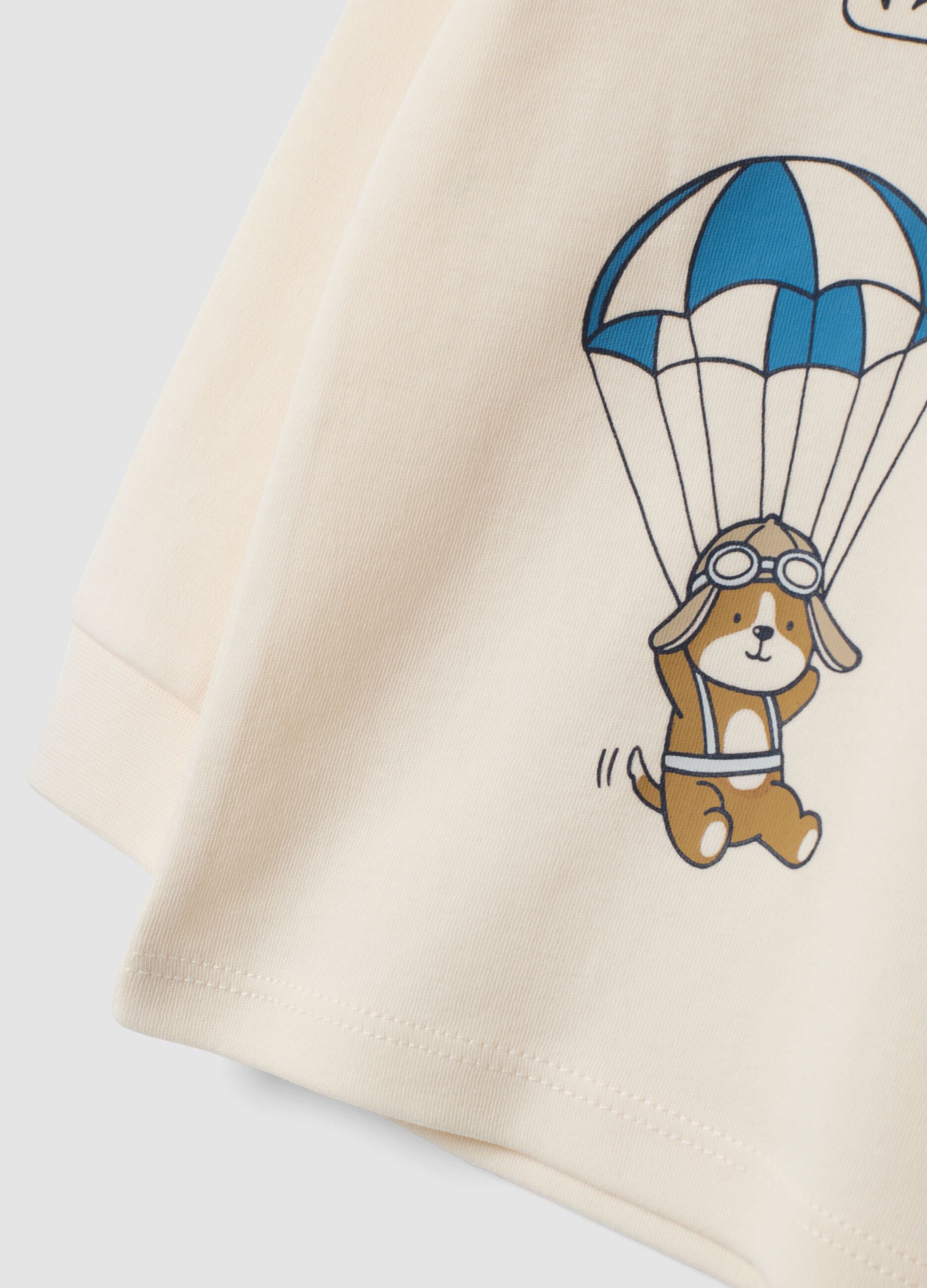 Maglia beige in puro cotone organico Dolcevita