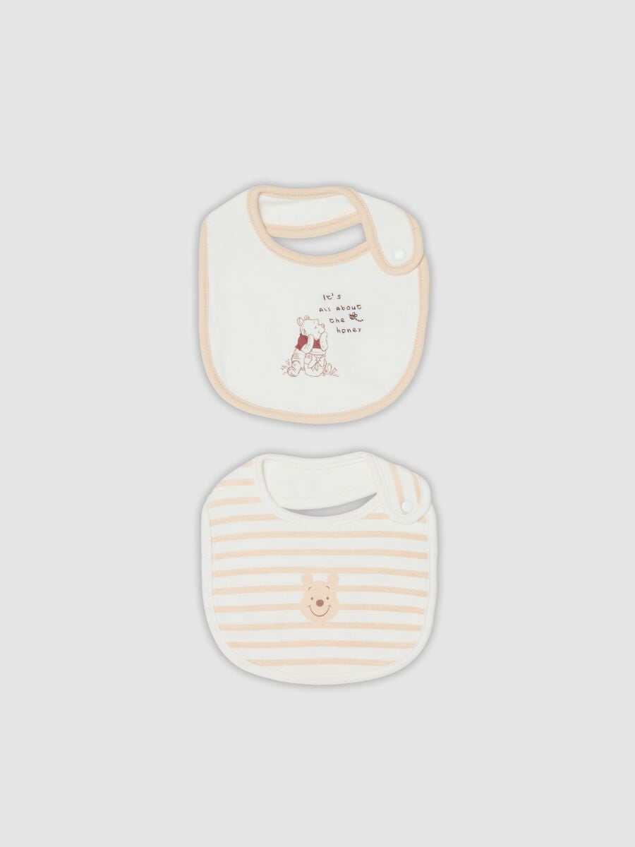 Bipack bavaglini bianchi in puro cotone organico a tema Winnie the Pooh_0