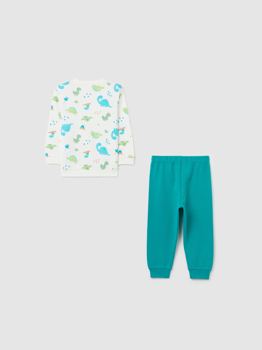 Cotton pyjamas with dinosaur print_1