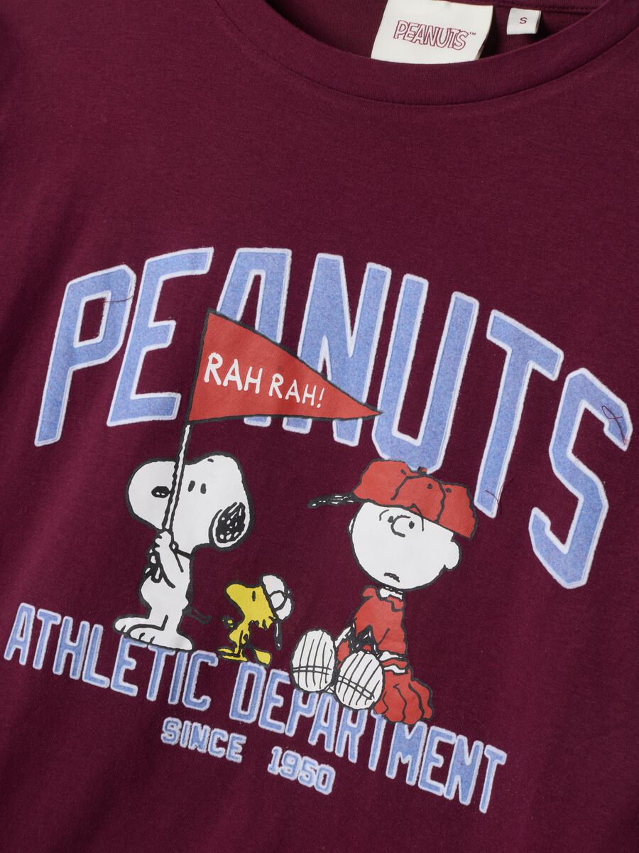 Maglia pigiama viola in puro cotone con stampa Peanuts_5