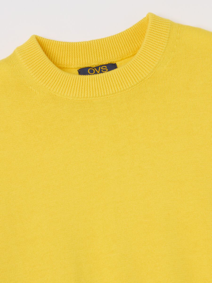 Solid colour cotton pullover_2
