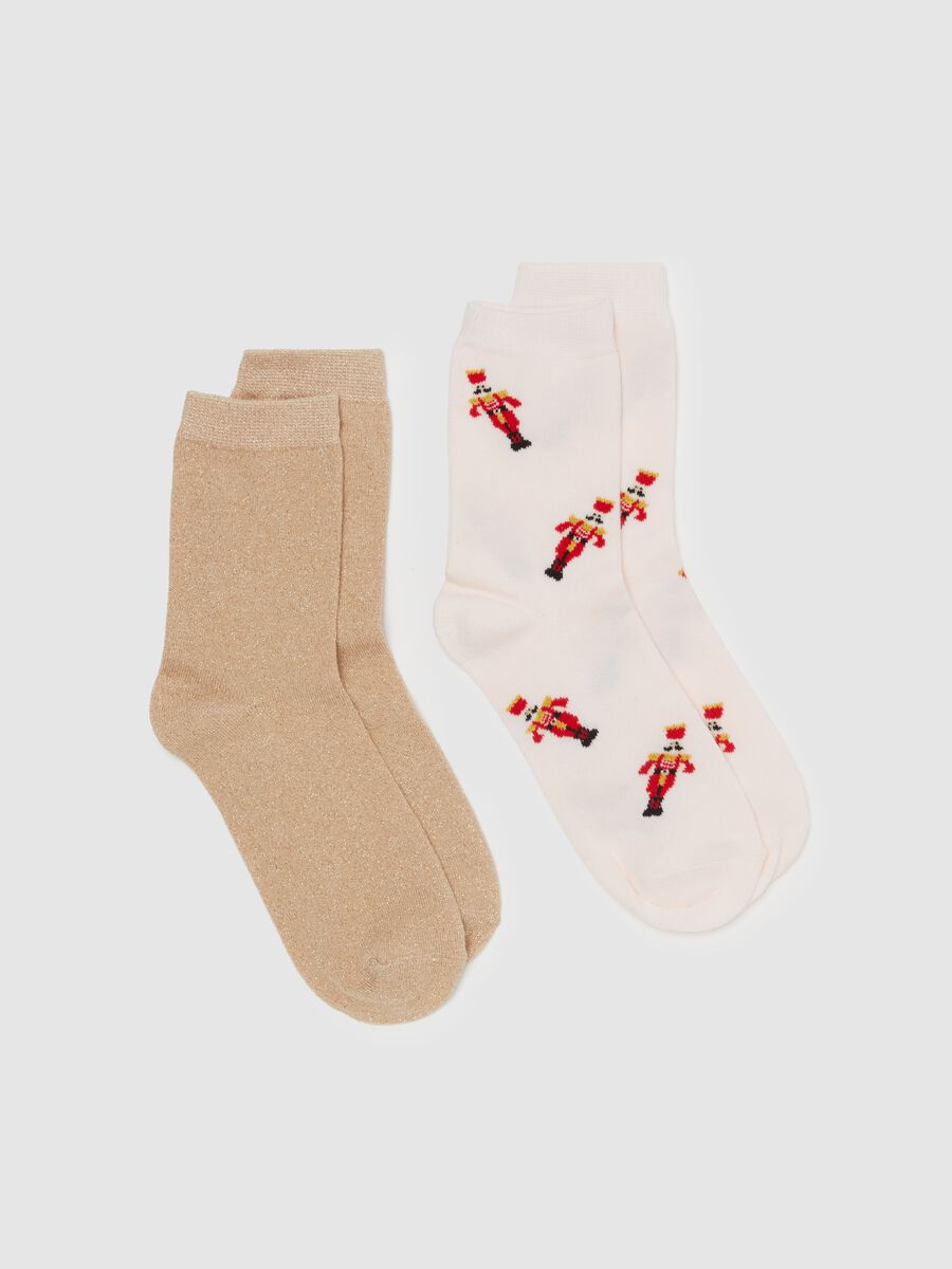 Two-pair pack short socks in stretch organic cotton_0