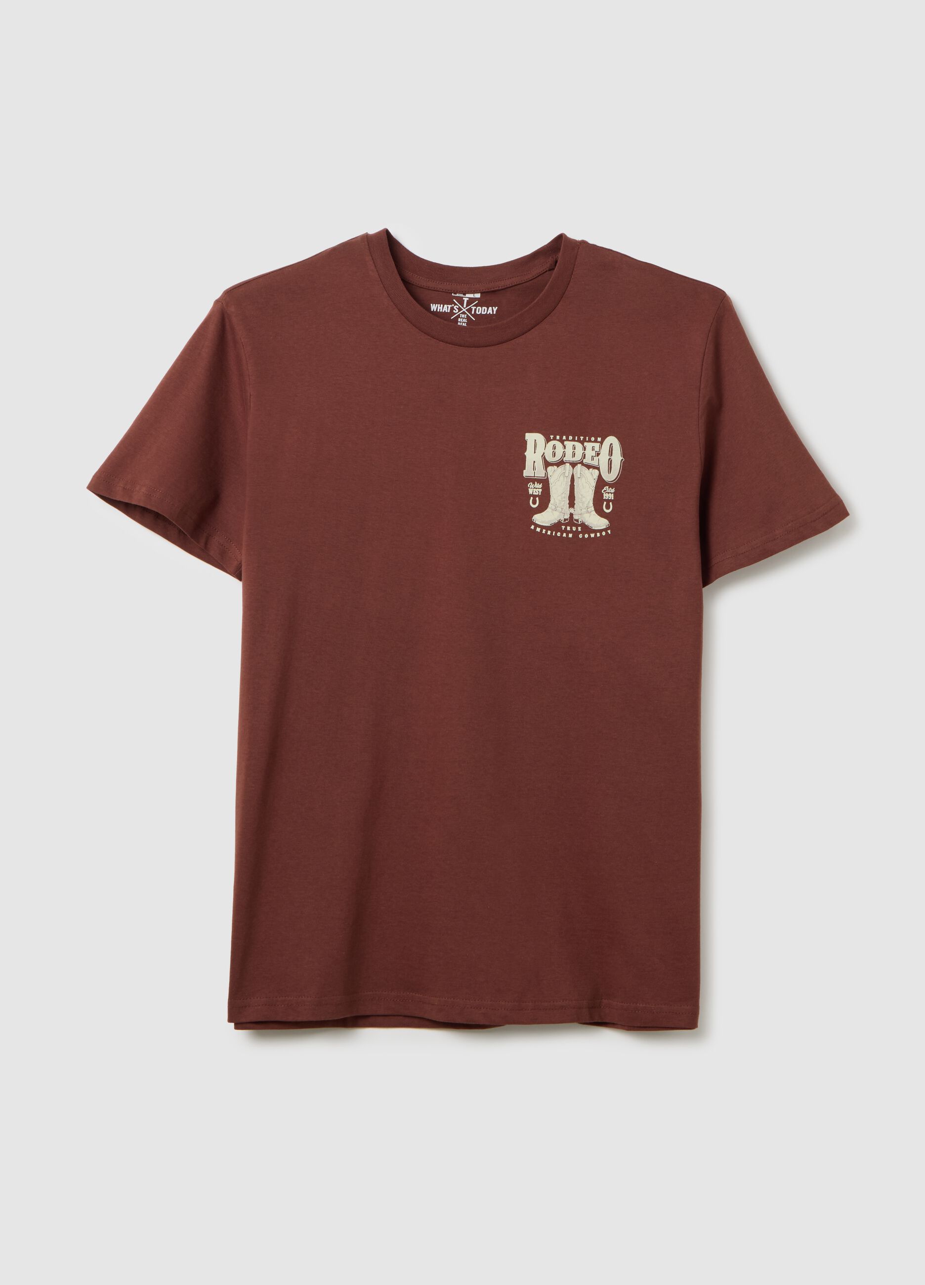 Brown Ovs Cotton Short Sleeve T-shirt