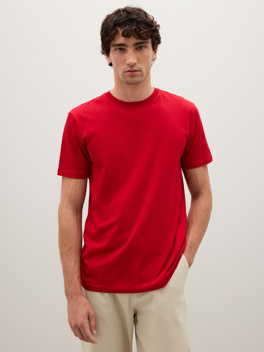 Red Pure Cotton T-Shirt_1