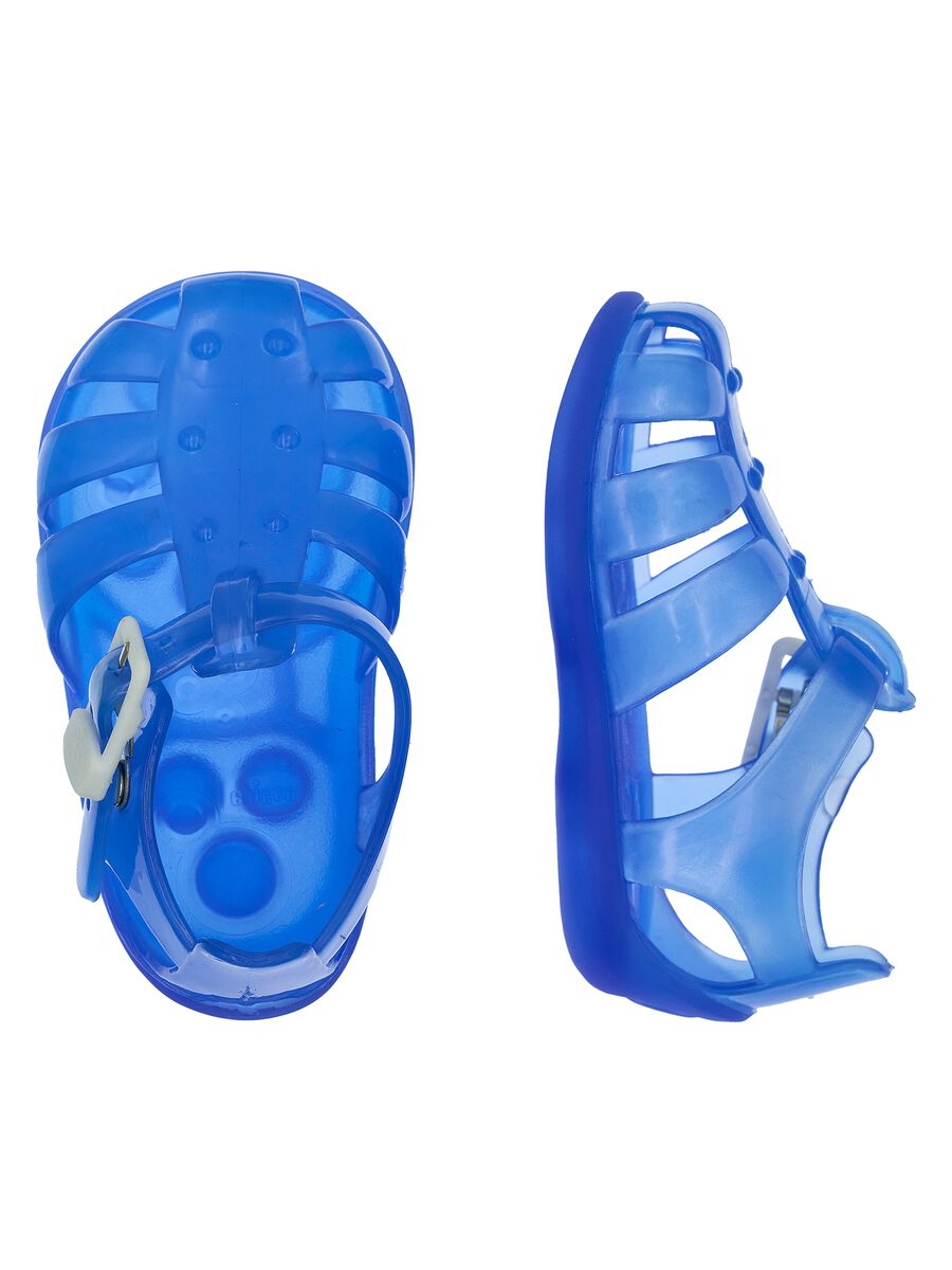 Girls' blue sandals with adjustable closure_1