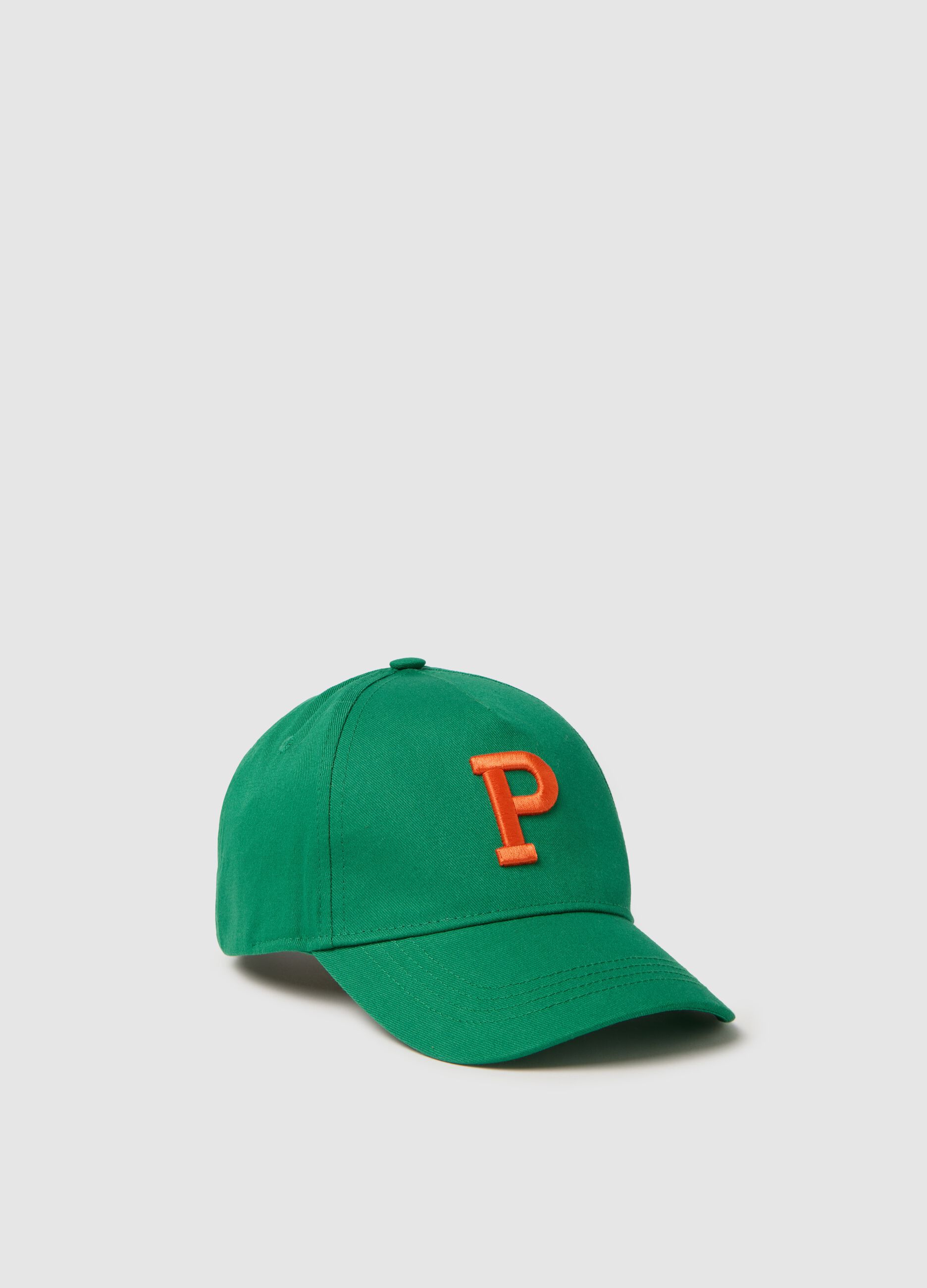 Berretto da baseball verde con ricamo logo