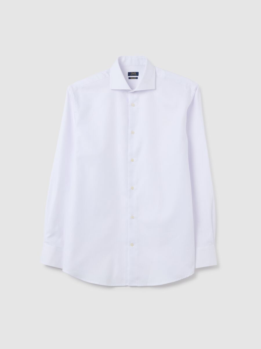 Camicia da uomo in puro cotone bianca easy iron_4