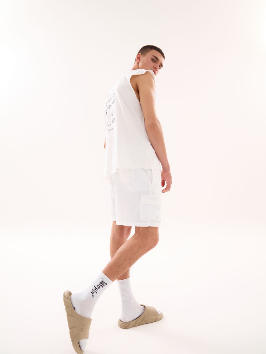 Cargo Swim Shorts White_6