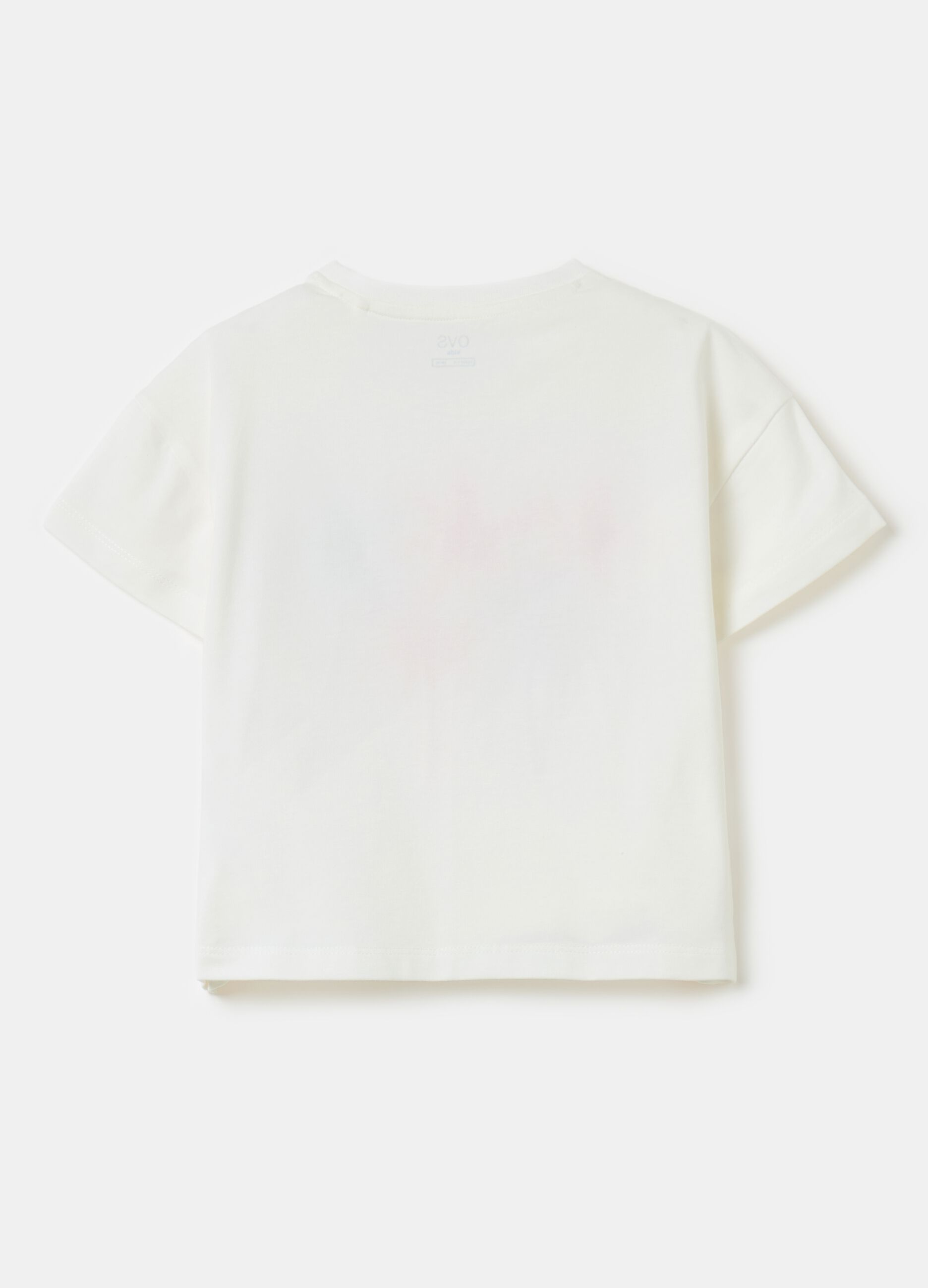 T-shirt with palms embroidery and application