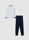 Grey and blue cotton pyjamas with car print_1