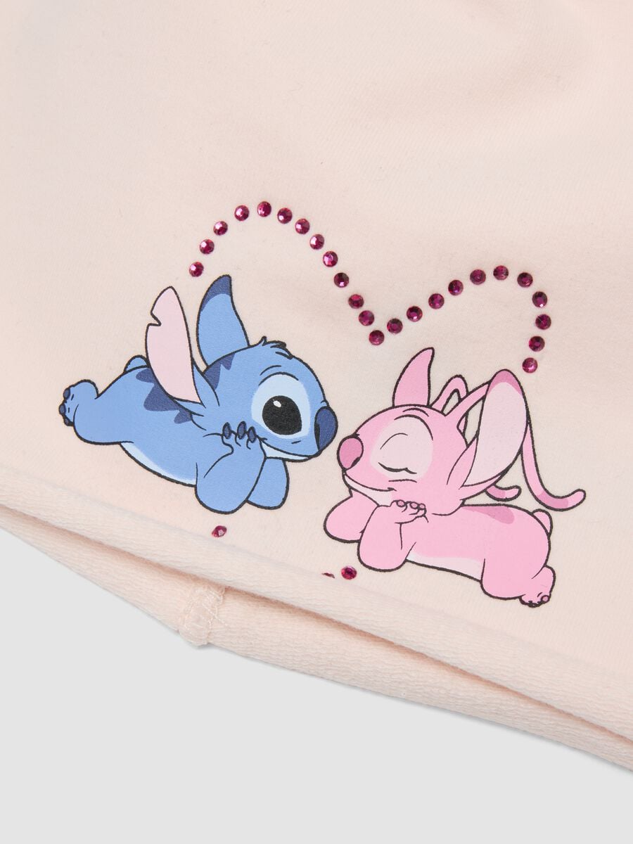 Pink stretchy cotton jersey hat with Lilo & Stitch print for girls_2