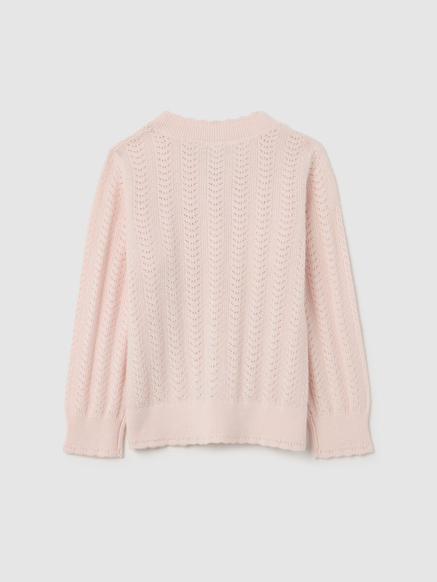 Cardigan in pointelle cotton_1