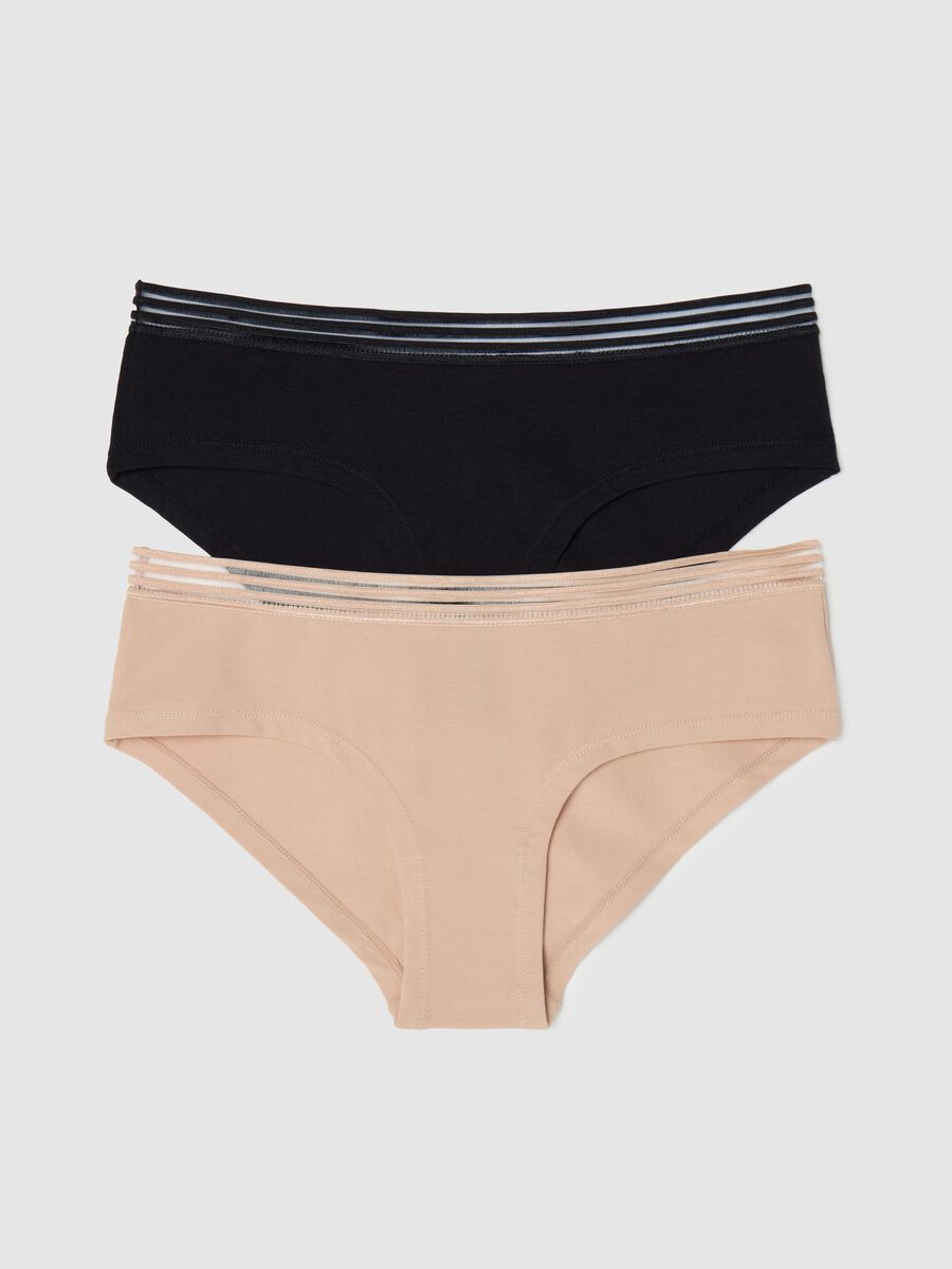 Bipack culotte con dettaglio rigato_4