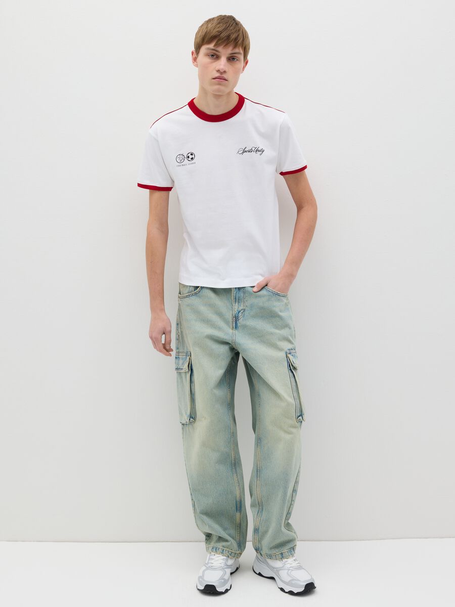 White T-shirt with contrasting edging_1