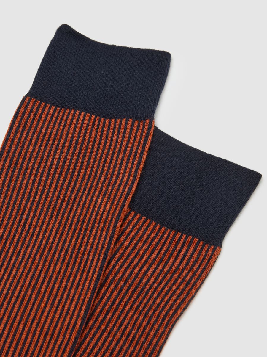 Twin-pack long multicoloured cotton socks with stretch_2