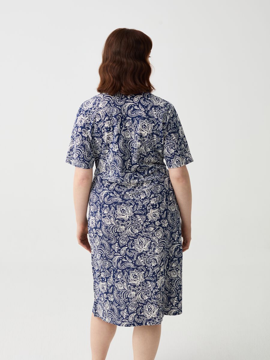 Curvy short wraparound dress with paisley print_2