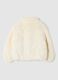 Girl's beige regular fit jacket with zip_1