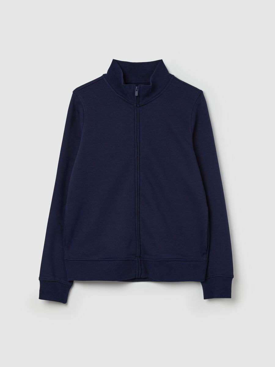 Essential full-zip sweatshirt with high neck_4