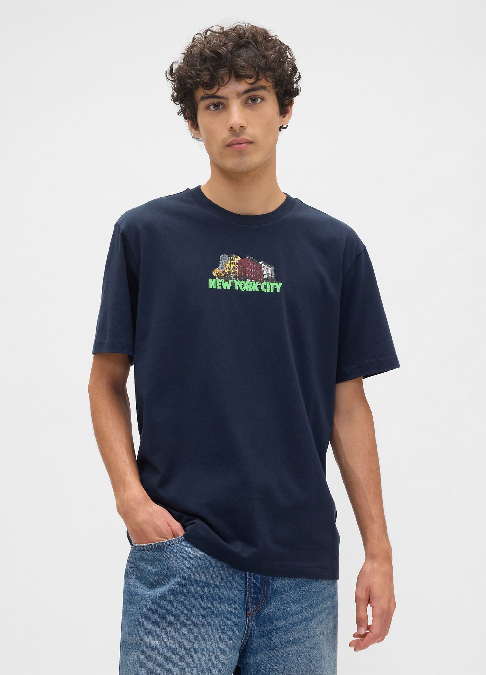 Pure cotton T-shirt with front print
