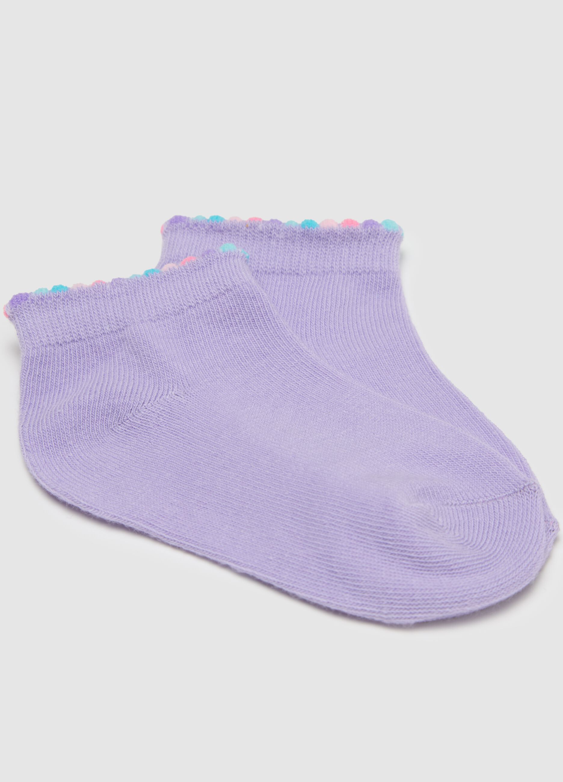 Elasticated multicolour cotton socks for girls