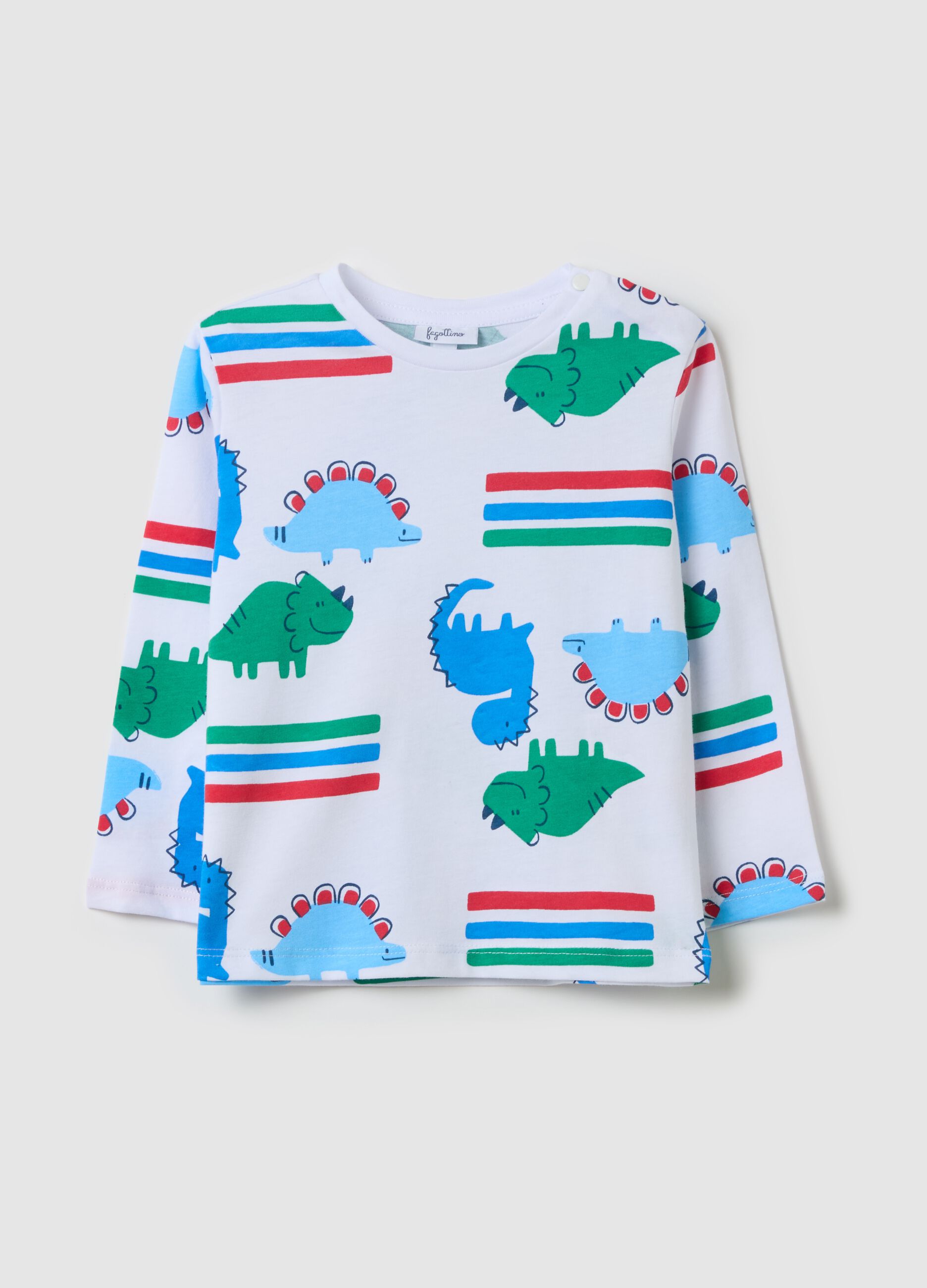 T-shirt a maniche lunghe con stampa all-over