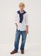 Jeans blu baggy in puro cotone con strappi per ragazzo_0