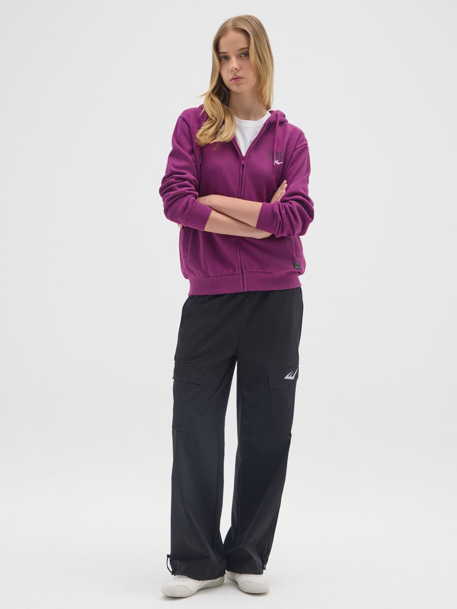 Purple cotton blend sweatshirt regular fit_1