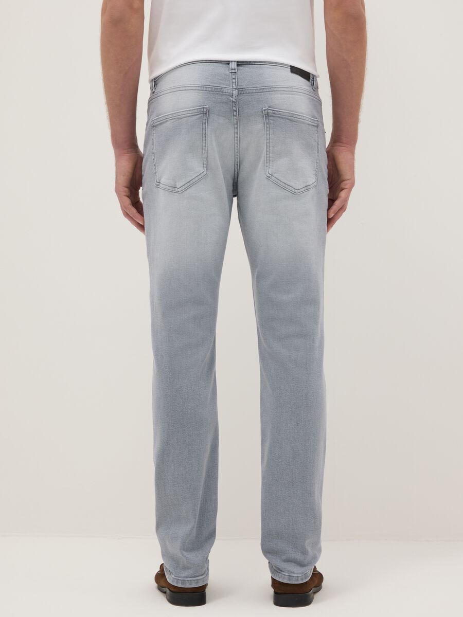 Slim fit stretch cotton grey jeans_2
