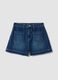 Blue denim Bermuda shorts in pure cotton_4