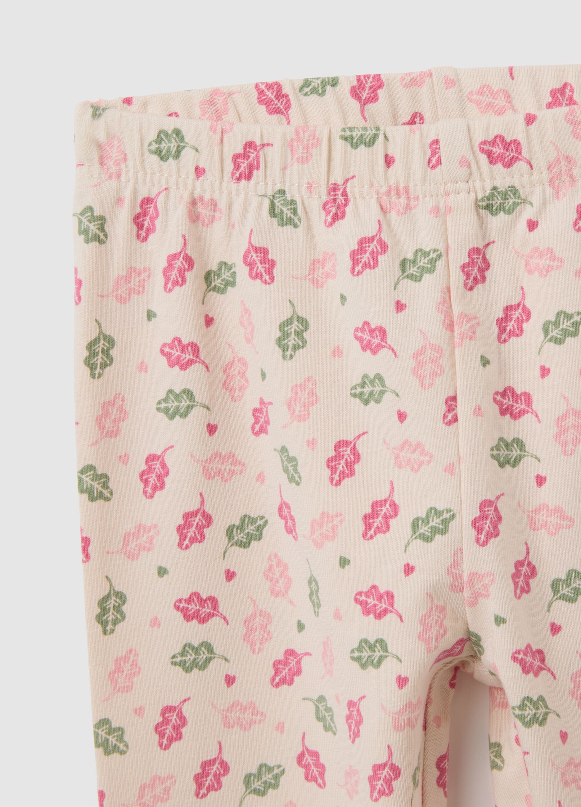 Leggings da neonata in cotone elasticizzato multicolor skinny