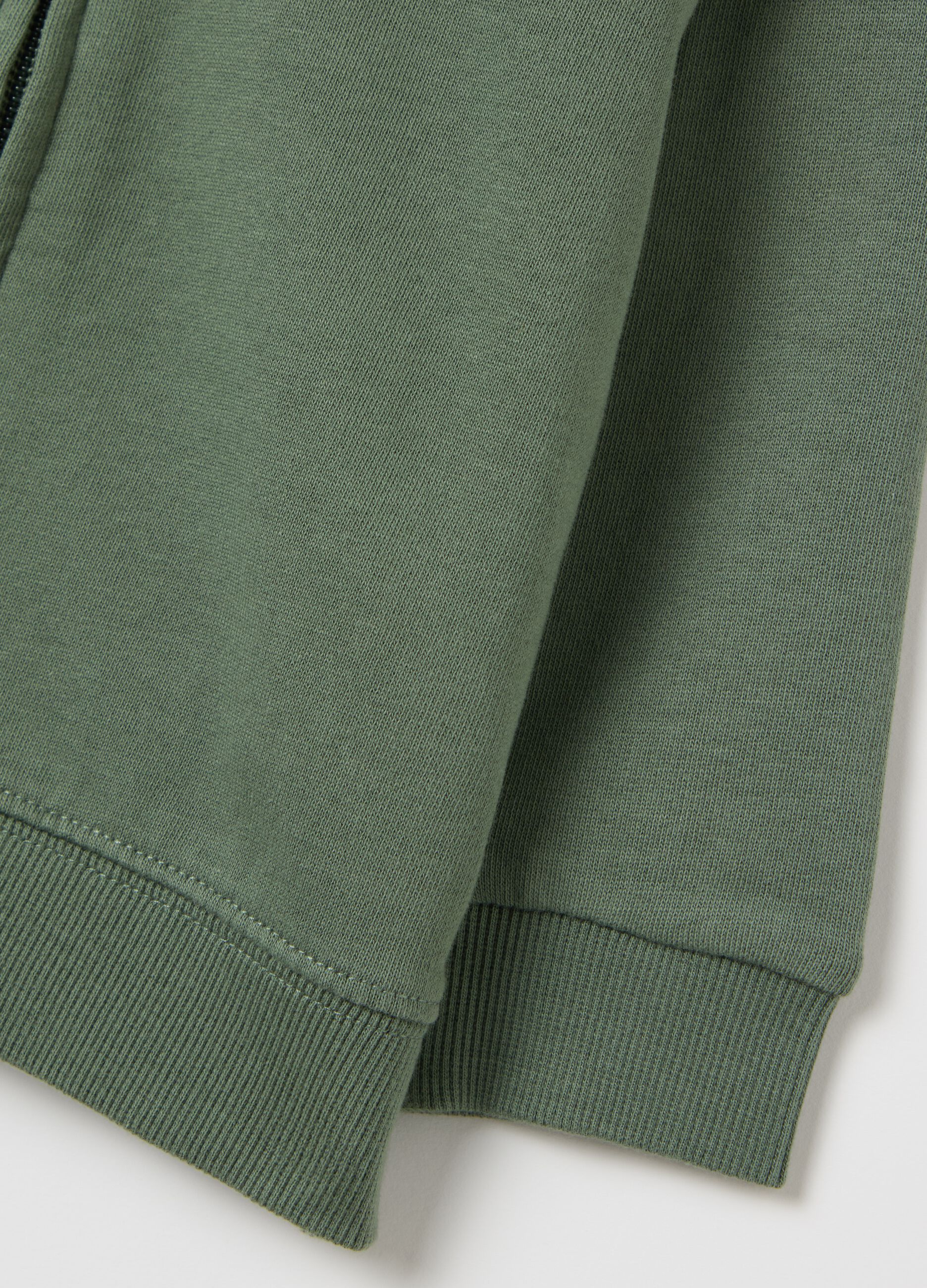 Full-zip sweatshirt in French terry with hood