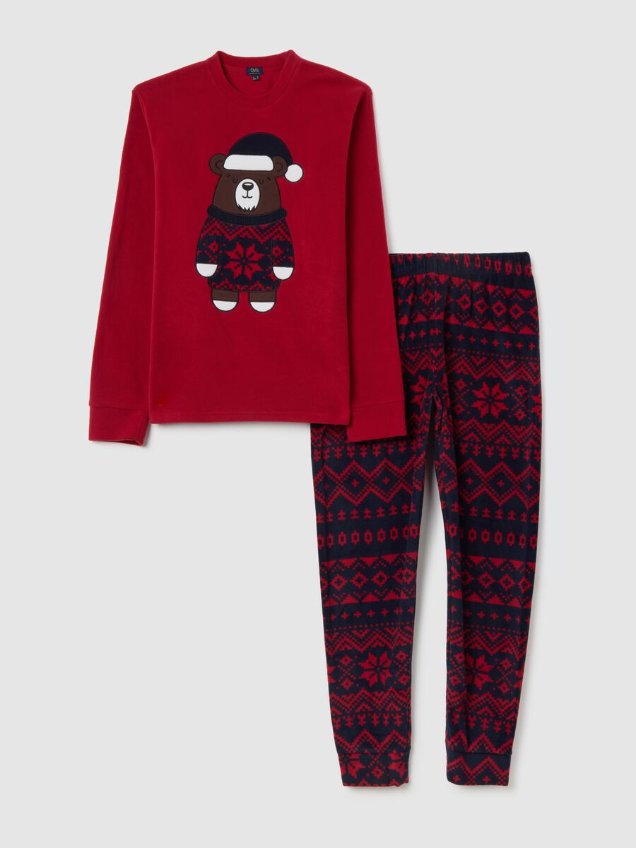 Multicolour regular fit pyjamas with Christmas motif_4