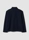 Navy blue viscose-blend jacket with crew neck, regular fit_6