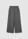Regular fit grey trousers with elasticated waist_0