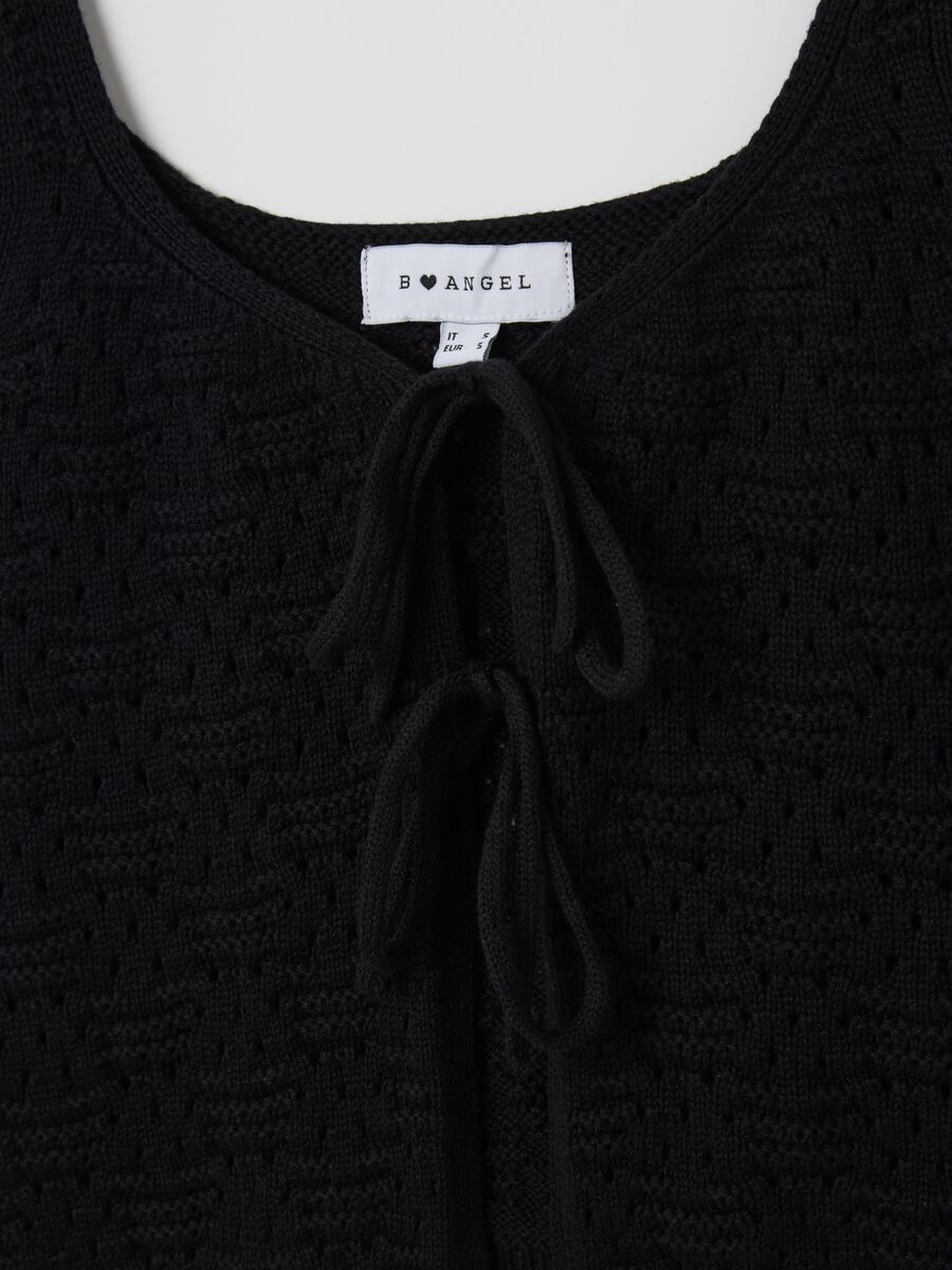 Black crochet crop top with laces_5