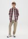Boys' beige pure cotton trousers_0