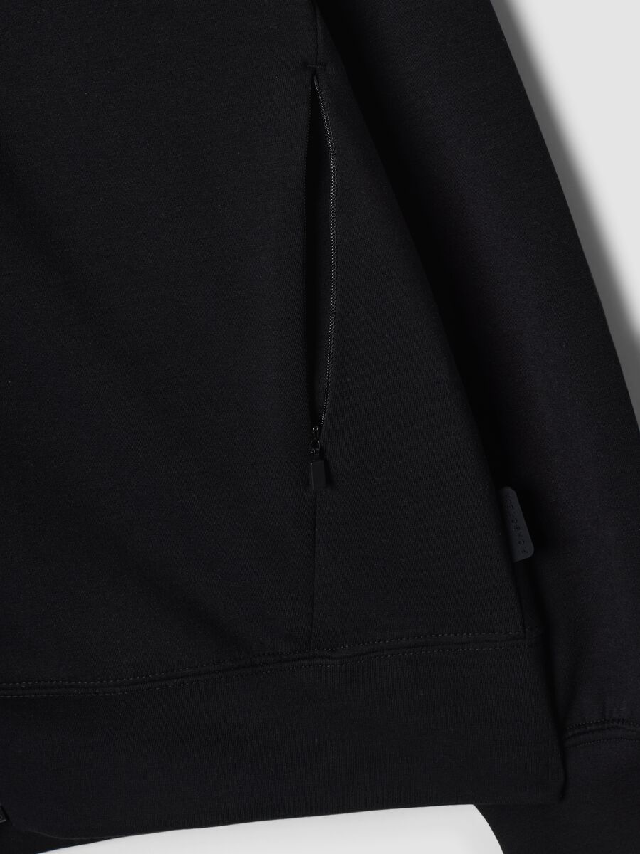 Full-zip nera traspirante in tessuto elasticizzato 2 Way Stretch_5