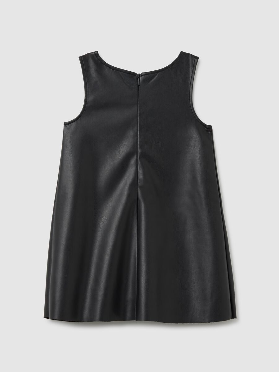 Black regular fit girls' dress_1