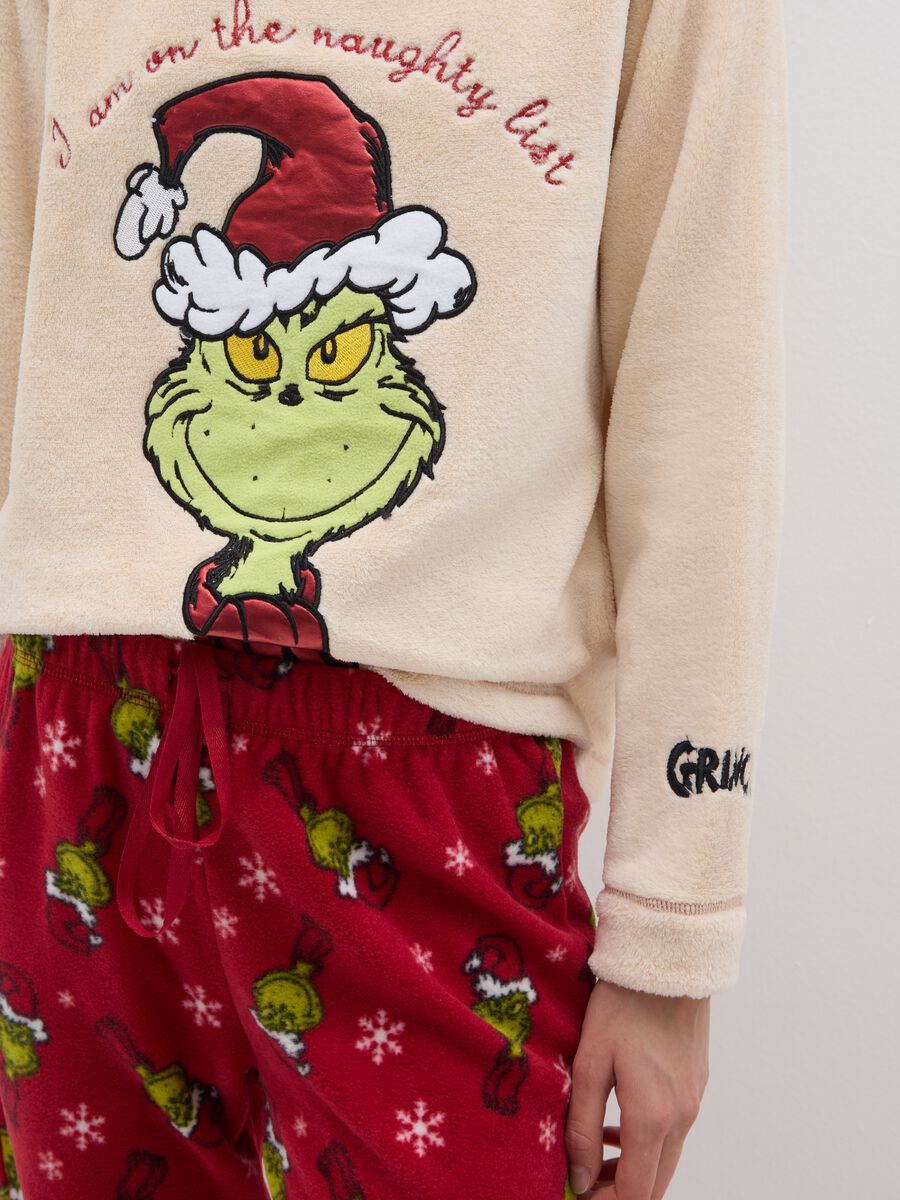 Pigiama multicolor natalizio regular fit con stampa Grinch_3