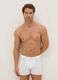 Twin Pack White Cotton Stretch Boxer Shorts Regular Fit_0