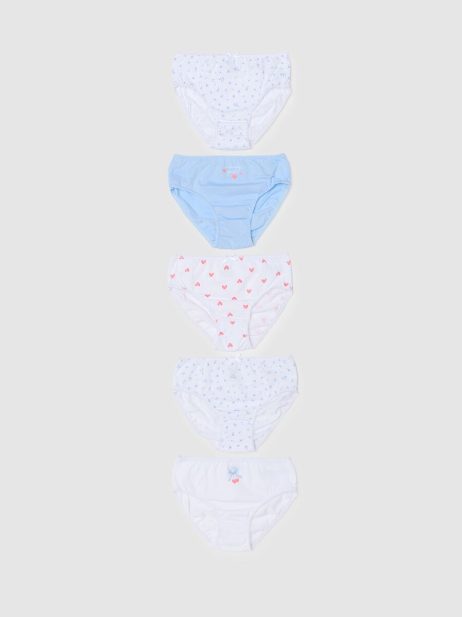 Multipack of multicolour girl's briefs in pure cotton regular fit_0