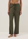 Green long pure viscose trousers_1
