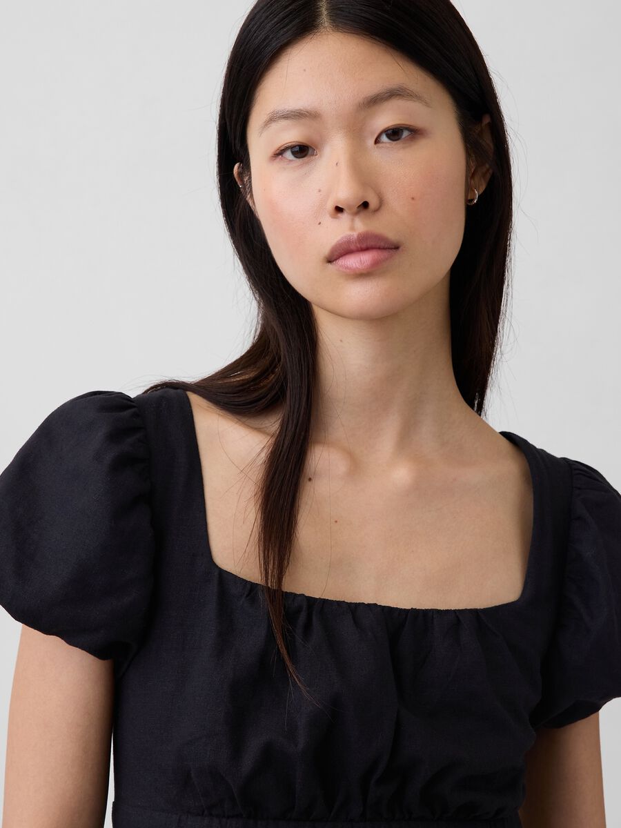 Long linen-blend dress_3