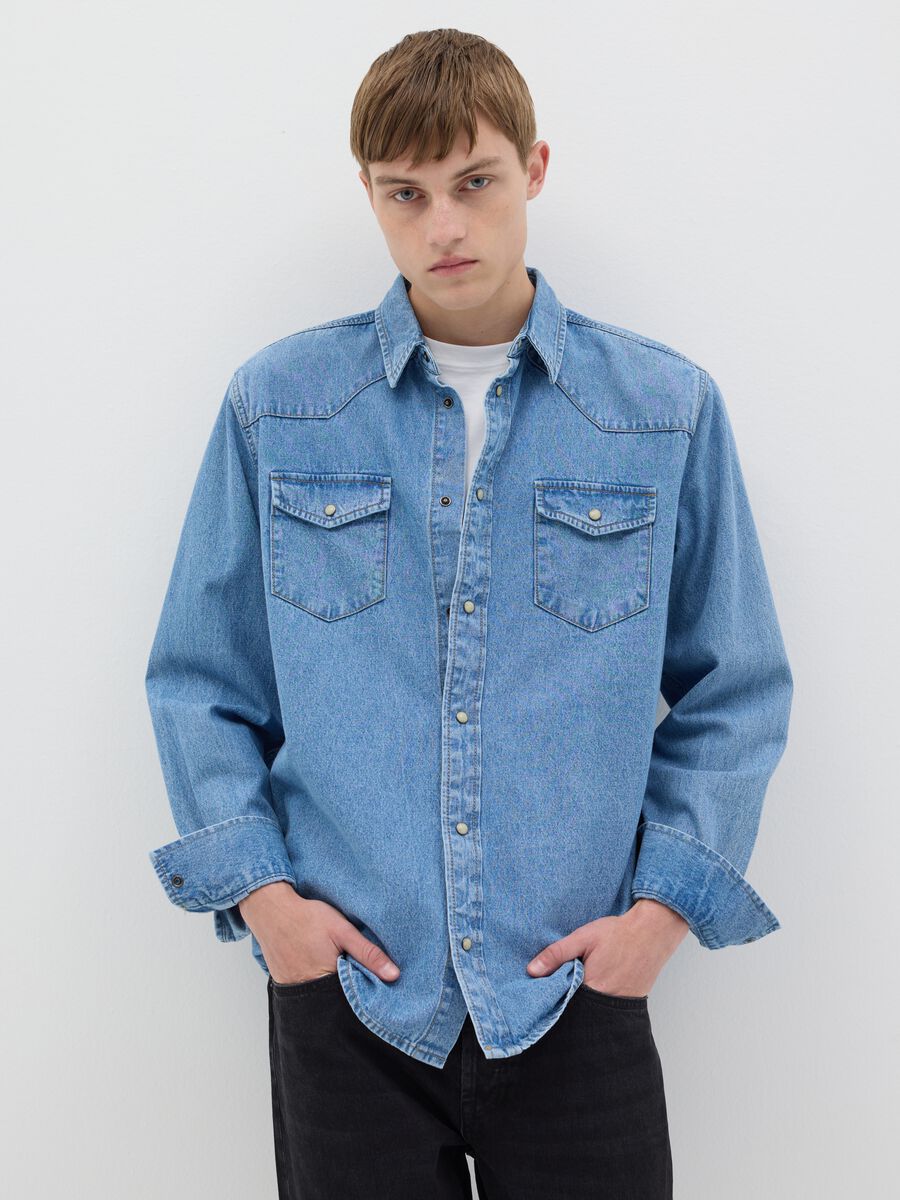 Cowboy shirt in denim_0