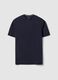 Blue relaxed fit crew neck t-shirt in stretch cotton_4