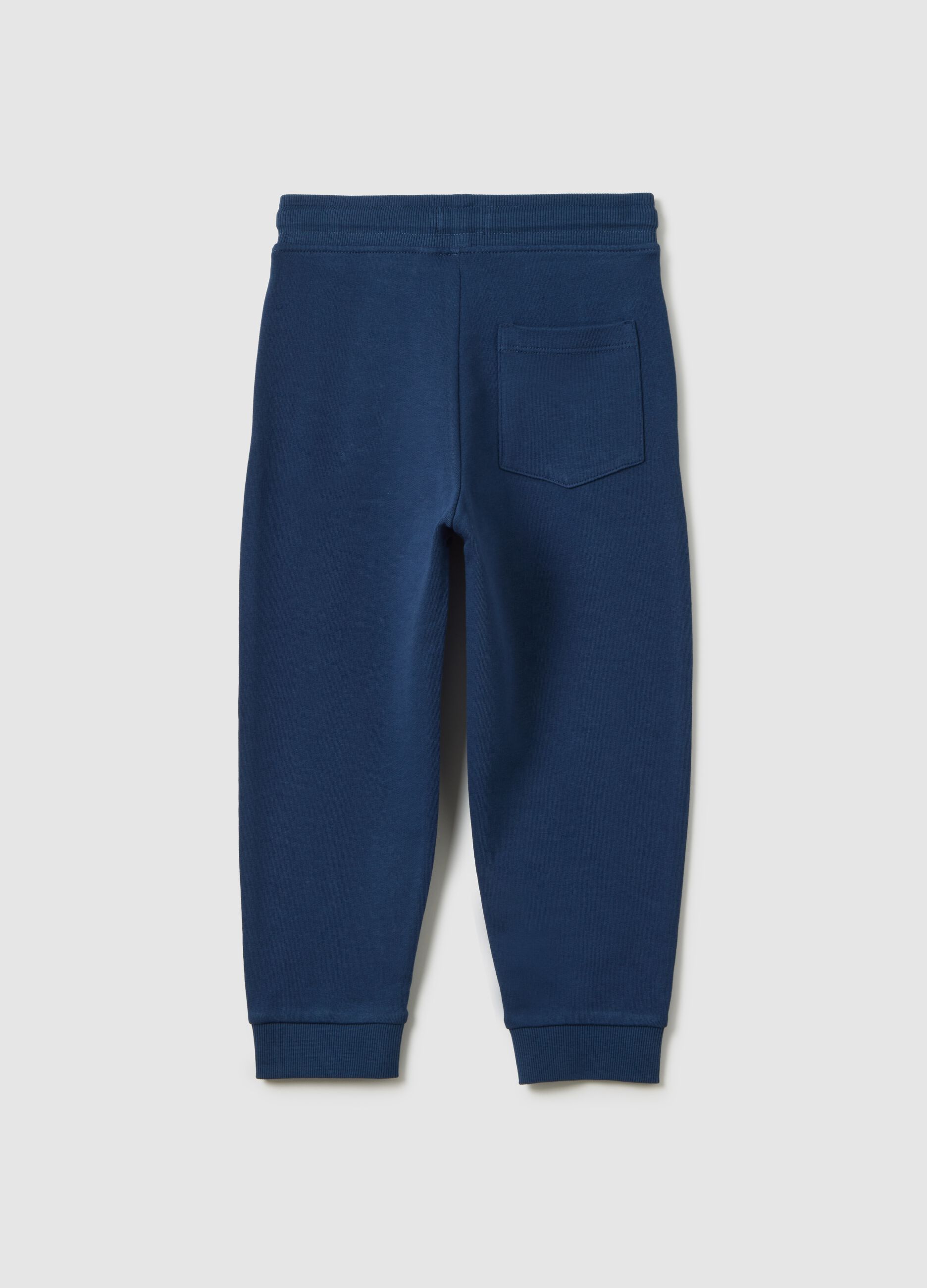 Pantaloni per bambini in puro cotone blu regular fit