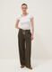 Green jogger trousers with regular fit and elastic waist_0