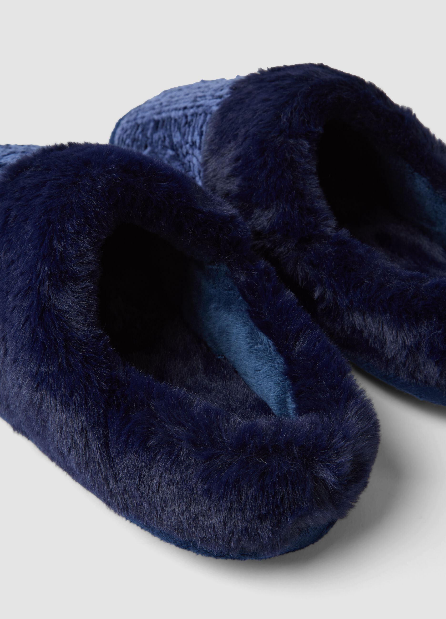 Pantofole blu da casa morbide
